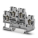 Złączka szynowa z diodą 1N4007, sprężynowa, 1300 V / 0,5 A, 2,5 mm2, zakres 0,08–4 mm2, 1- i 2-poziomowa, NS 35/7,5 i 35/15, szara