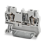 Złączka szynowa z diodą 1N4007, sprężynowa, 0,5 A, 2,5 mm2, zakres 0,08–4 mm2, NS 35/7,5 i 35/15, szara