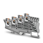 Złączka wielopoziomowa wtykowa/Push-in, 8-przyłączowa, 2,5 mm2, 10 A, 250 V, szyna NS 35, szara