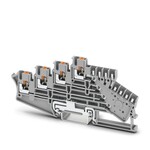 Złączka wielopoziomowa wtykowa/Push-in, 4-poziomowa, 12-przyłączowa, 2,5 mm2, 10 A, 250 V, szyna NS 35, szara