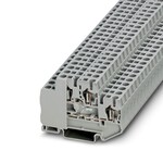 Złączka szynowa 2-poziomowa, sprężynowa, z czujnikiem temperatury, 2,5 mm2, zakres 0,08–4 mm2, NS 35/7,5 i 35/15, szara