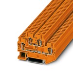 Złączka szynowa 2-poziomowa, sprężynowa, 500 V / 22 A, 2,5 mm2, zakres 0,08–4 mm2, NS 35/7,5 i 35/15, pomarańczowa