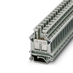 Złączka przelotowa śrubowa, 10 mm2, 76 A, 800 V, szyna NS 35, szara
