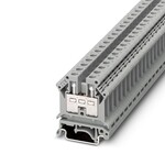 Złączka przelotowa śrubowa, 10 mm2, 57 A, 800 V, szyna NS 35, szara