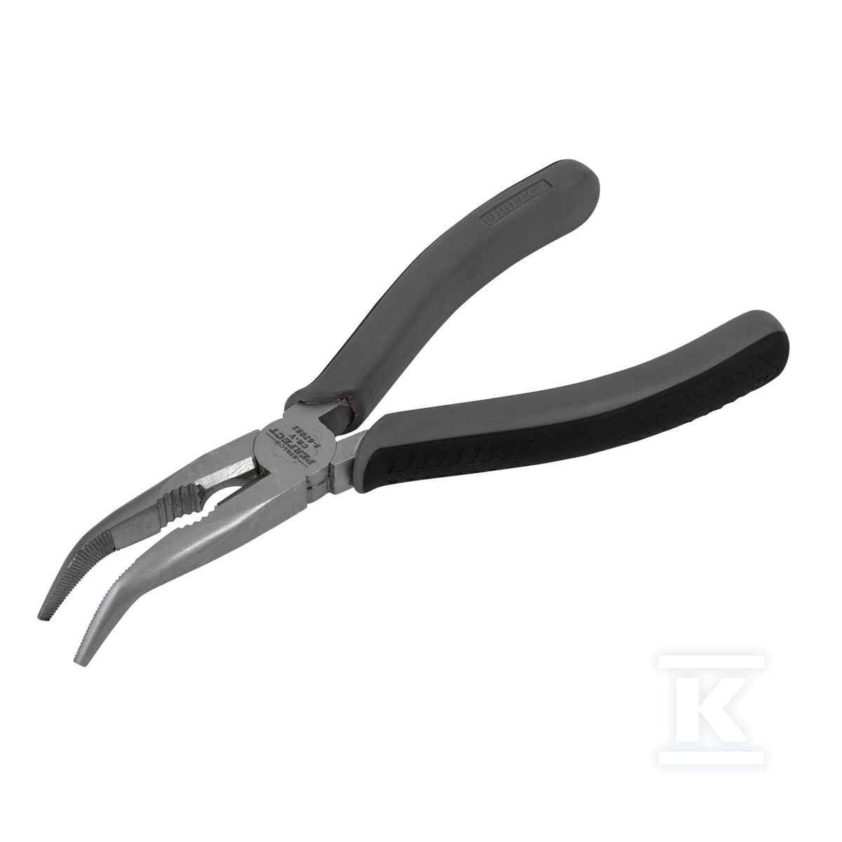 Szczypce wydłużone wygięte 200mm STALCO - S-67055
