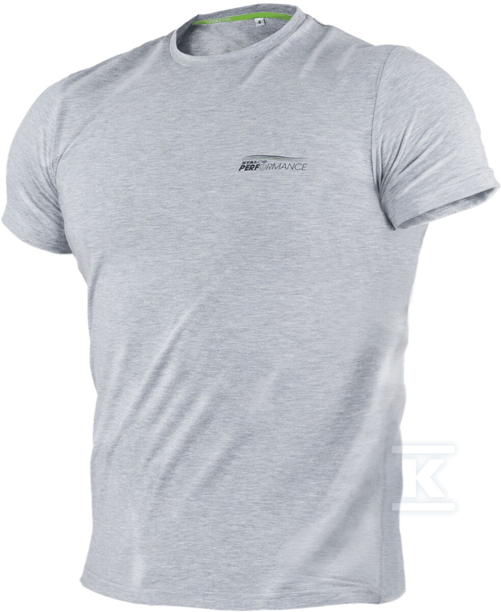 T-shirt męski LUCKY M szary S STALCO - S-78655