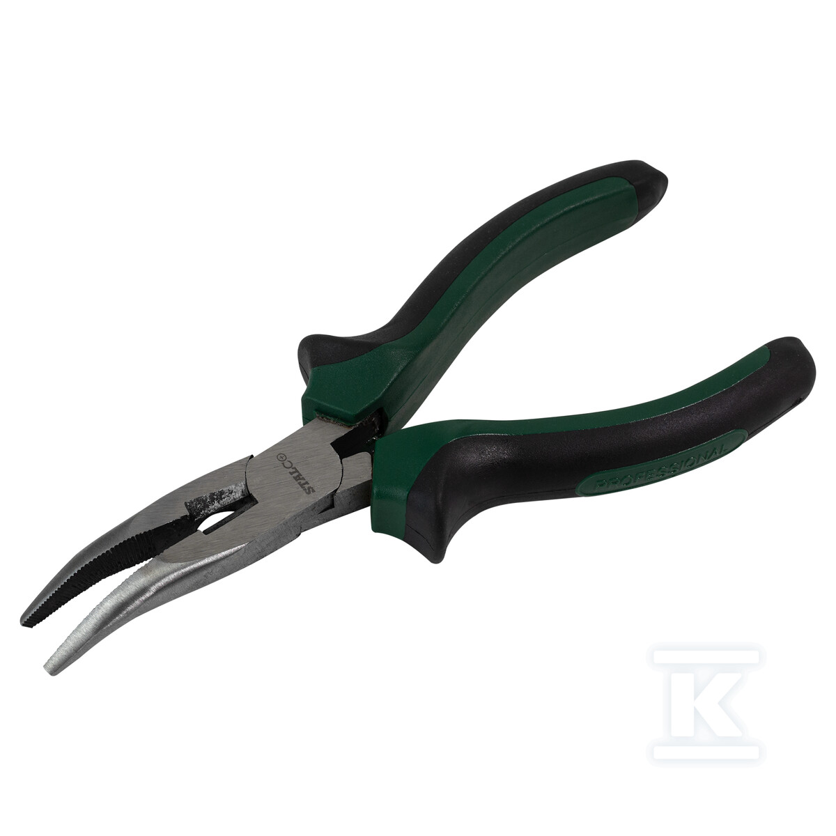 Szczypce wydłużone wygięte 200mm STALCO - S-14048