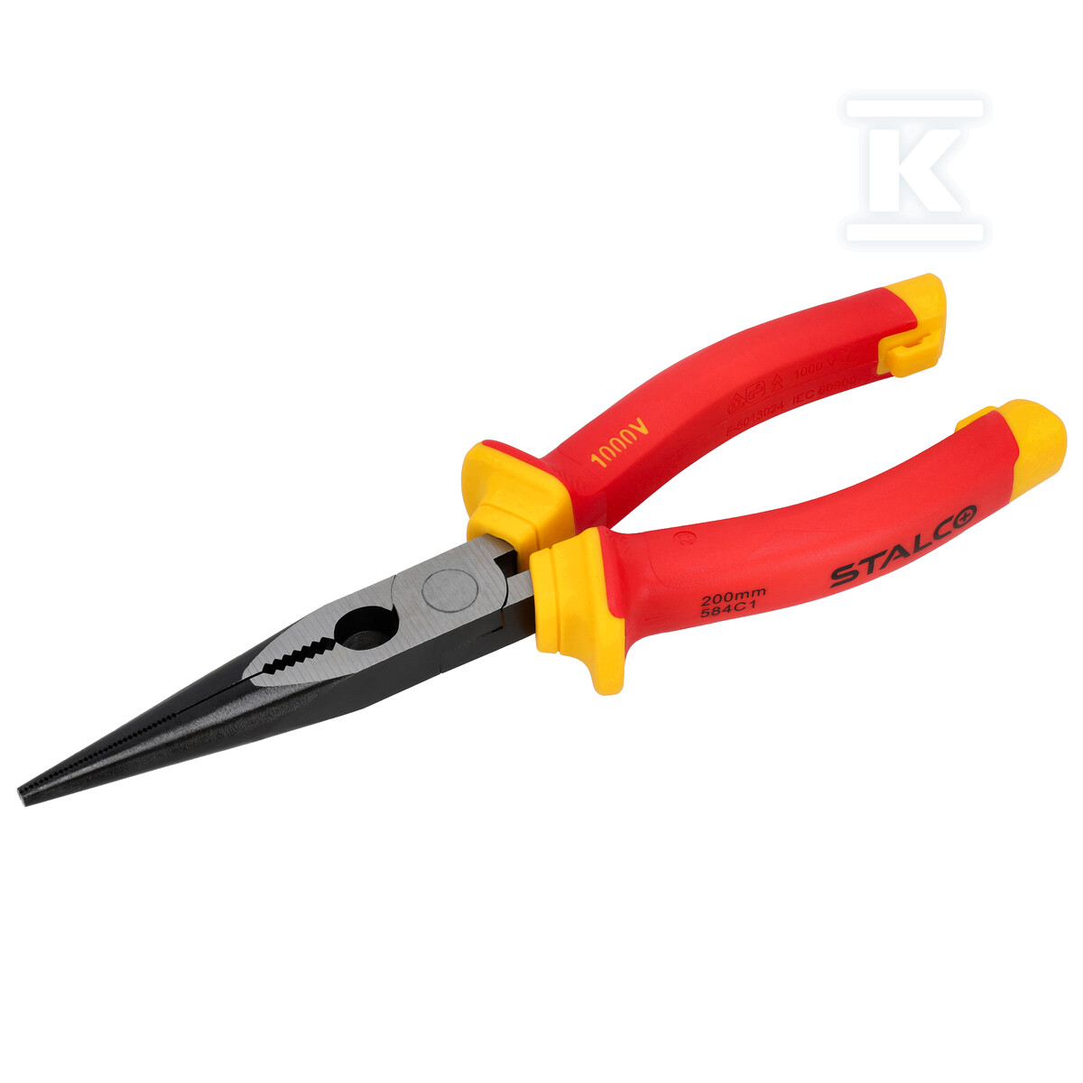 Szczypce wydłużone proste 200mm 1000V - S-14456