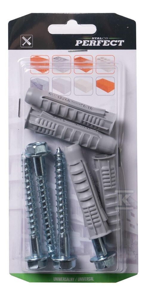 Kołek uniwersalny wkręt łeb sześciok - BRXK1280100