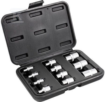 Zestaw nasadek 1/4”+3/8”+1/2” 11elem. - S-77211