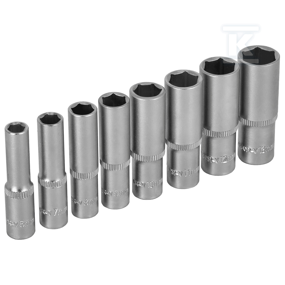Zestaw nasadek głębokich 1/4” 8 elem. - S-54061