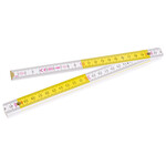 Miara składana drewniania 1m biało-żółta STALCO PERFECT S-65401