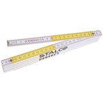 Miara składana drewniania 2m biało-żółta STALCO PERFECT S-65402