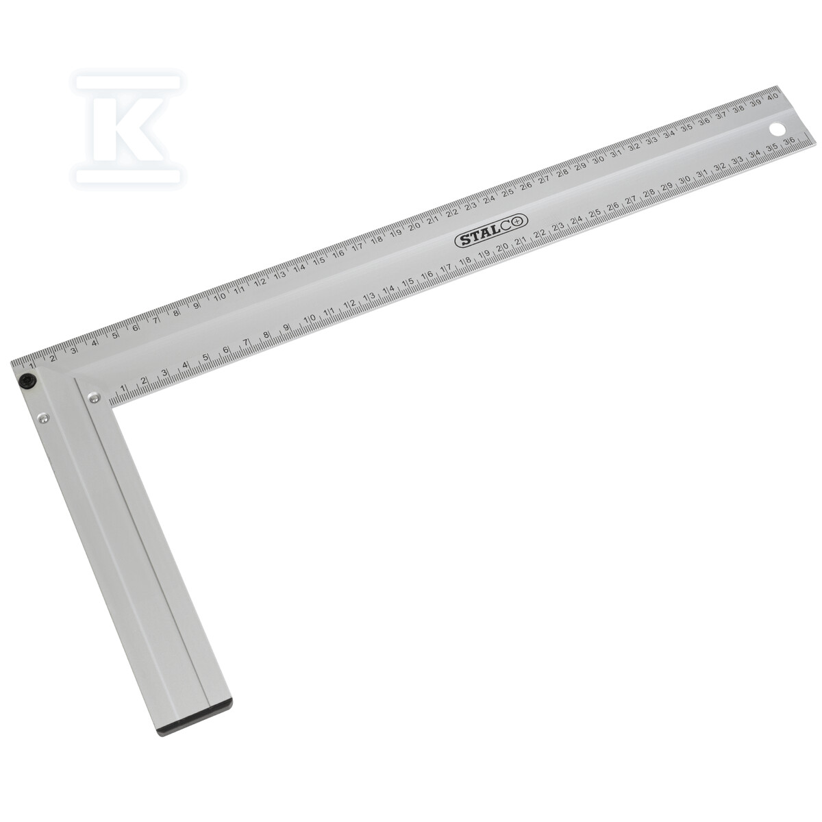 Kątownik aluminiowy 400mm stolarski - S-11940