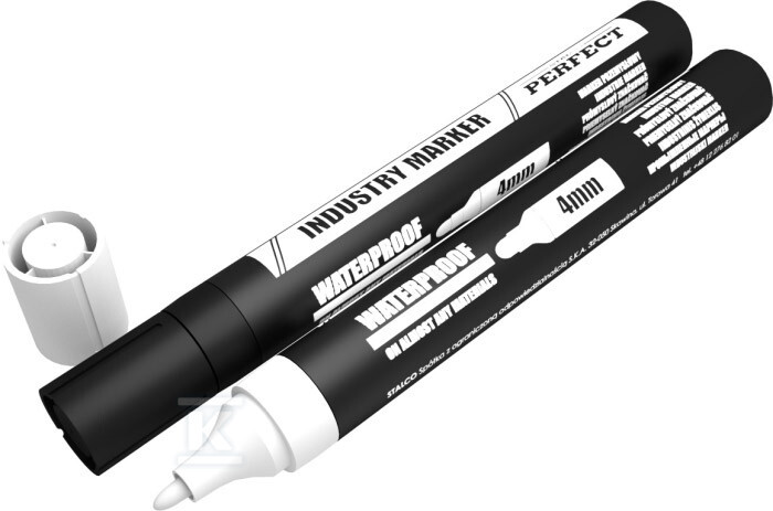 Marker przemysłowy 4mm biały (10szt.) - S-76029