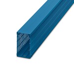 Kanał kablowy do instalacji i montażu w szafach sterowniczych, niebieski, składający się z części górnej i dolnej, szerokość: 60 mm, wysokość: 100 mm, długość: 2000 mm