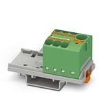 Blok rozdzielczy Push-in 800 V 32 A, 7 przyłączy, zielony