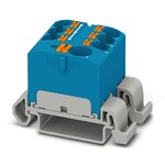 Blok rozdzielczy Push-in 800 V 32 A, 7 przyłączy, niebieski