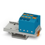 Blok rozdzielczy Push-in 800 V 32 A, 7 przyłączy, niebieski