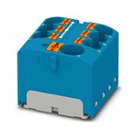 Blok rozdzielczy Push-in 450 V 32 A, 7 przyłączy, niebieski