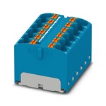 Blok rozdzielczy Push-in 450 V 32 A, 12 przyłączy, niebieski