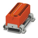 Blok rozdzielczy Push-in 800 V 32 A, 19 przyłączy, czerwony