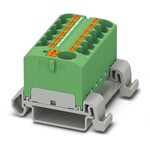 Blok rozdzielczy Push-in 800 V 32 A, 13 przyłączy, zielony