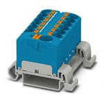 Blok rozdzielczy Push-in 800 V 32 A, 13 przyłączy, niebieski