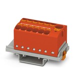 Blok rozdzielczy Push-in 800 V 32 A, 13 przyłączy, czerwony