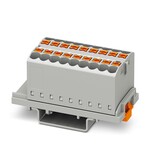 Blok rozdzielczy pionowy 690 V 24 A, 18 przyłączy Push-in 0,14–4 mm2, szary
