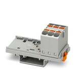 Blok rozdzielczy pionowy 800 V 32 A, 6 przyłączy Push-in 0,2–6 mm2, szary