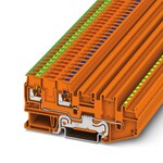Złączka zasilająca z PE Push-in 250 V 20 A, 3 przyłącza, pomarańczowa