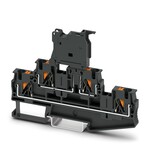 Złączka bezpiecznikowa Push-in 500 V 28 A, bezpiecznik G 5 x 20, 2-piętrowa, 4 mm2, czarna