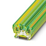 Zacisk przewodu ochronnego, ilość przyłączy: 3, rodzaj przyłącza: zaciski Push-in, 1. poziomowe, przekrój: 0,2 mm2 - 6 mm2, rodzaj montażu: NS 35/7,5, NS 35/15, kolor: zielono-żółty