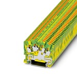 Zacisk przewodu ochronnego, ilość przyłączy: 4, rodzaj przyłącza: zaciski Push-in, 1. poziomowe, przekrój: 0,14 mm2 - 4 mm2, rodzaj montażu: NS 35/7,5, NS 35/15, kolor: zielono-żółty