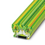 Zacisk przewodu ochronnego, ilość przyłączy: 2, rodzaj przyłącza: zaciski Push-in, 1. poziomowe, przekrój: 0,2 mm2 - 6 mm2, rodzaj montażu: NS 35/7,5, NS 35/15, kolor: zielono-żółty