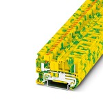Zacisk przewodu ochronnego, ilość przyłączy: 2, rodzaj przyłącza: Przyłącze wtykowe / Push-in, przekrój: 0,2 mm2 - 6 mm2, rodzaj montażu: NS 35/7,5, NS 35/15, kolor: zielono-żółty