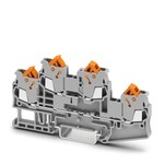 Złączka szeregowa elementów kontrolnych szybkozłączna z diodą 1N4007, 0,5 A, 1,5 mm2, 2-piętrowa, szara