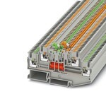 Złącze z odłącznikiem nożowym, napięcie znamionowe: 400 V, prąd znamionowy: 16 A, 1. i 2-poziomowe, rodzaj przyłącza: zaciski Push-in, Przekrój znamionowy: 2,5 mm2, przekrój: 0,14 mm2 - 4 mm2, montaż: NS 35/7,5, NS 35/15, kolor: szary