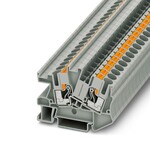 Złącze instalacyjne, napięcie znamionowe: 800 V, prąd znamionowy: 41 A, zaciski Push-in, Przekrój znamionowy: 6 mm2, przekrój: 0,5 mm2 - 10 mm2, rodzaj montażu: NS 35/7,5, NS 35/15, kolor: szary