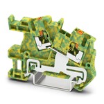 Złączka instalacyjna PE Push-in 2,5 mm2, zielono-żółta