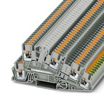 Złączka instalacyjna PE Push-in 400 V 24 A, 3-piętrowa, 2,5 mm2, szara