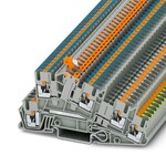 Złączka instalacyjna PE Push-in 400 V 24 A, 3-piętrowa, 2,5 mm2, szara