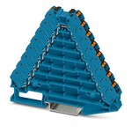 Rozdzielacz napięcia Push-in 250 V 17,5 A, 8-piętrowy, 1,5 mm2, niebieski, elementy czarne