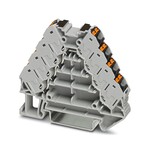 Rozdzielacz napięcia Push-in 250 V 17,5 A, 4-piętrowy, 1,5 mm2, szary, elementy czarne