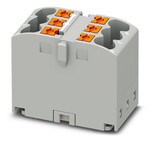 Gniazdo przekaźnikowe 450 V 24 A, 6 przyłączy Push-in 0,14–4 mm2, szary