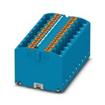 Gniazdo przekaźnikowe 450 V 24 A, 18 przyłączy Push-in 0,14–4 mm2, niebieski