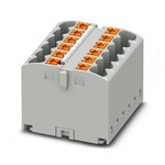 Gniazdo przekaźnikowe 450 V 24 A, 12 przyłączy Push-in 0,14–4 mm2, szary
