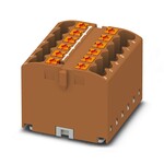 Gniazdo przekaźnikowe 450 V 24 A, 12 przyłączy Push-in 0,14–4 mm2, brązowy