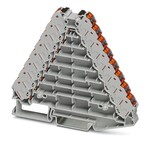 Rozdzielacz napięcia Push-in 250 V 17,5 A, 8-piętrowy, 1,5 mm2, szary, elementy czerwone